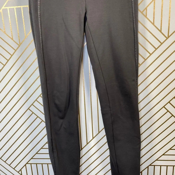 Vince Gray Leather Piped Legging Joggers - Picture 3 of 10